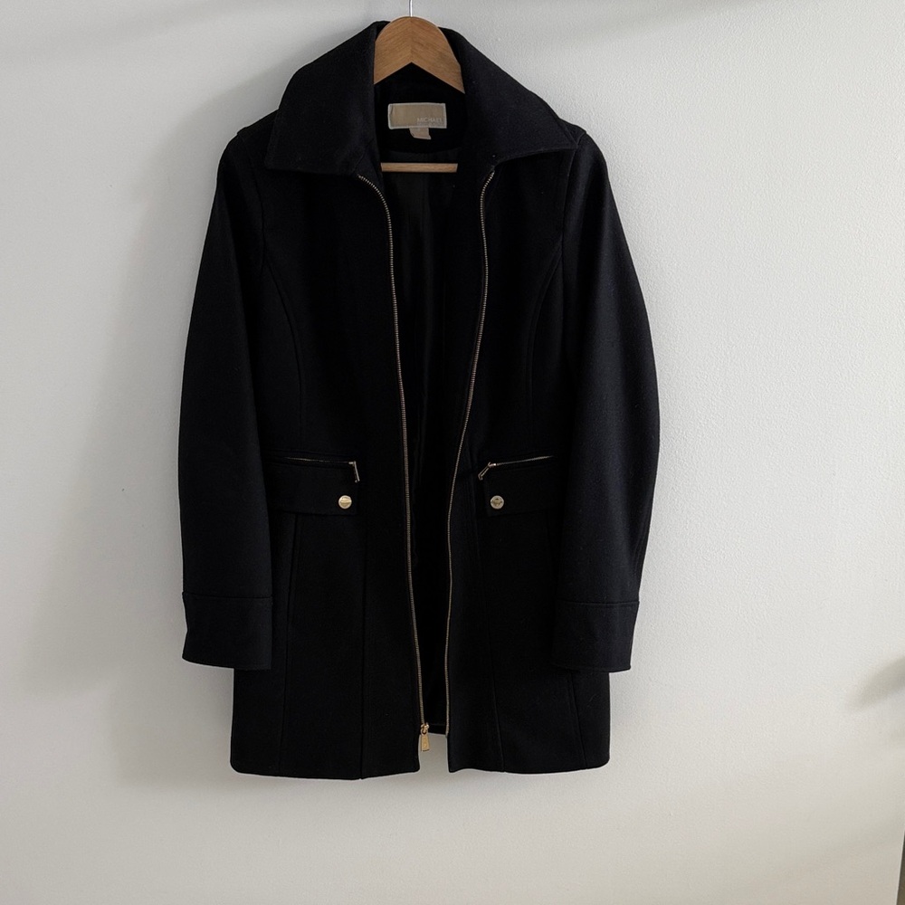 MICHAEL Michael Kors Elegant Black Trench Coat